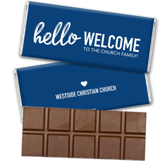 Personalized Hello & Welcome Belgian Chocolate Bar