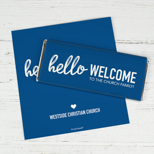 Personalized Hello & Welcome Chocolate Bar Wrappers