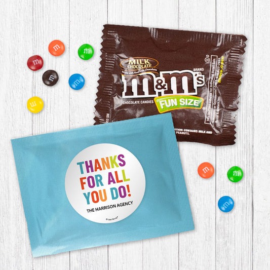 Personalized Business Thanks For All You Do Milk Chocolate M&Ms