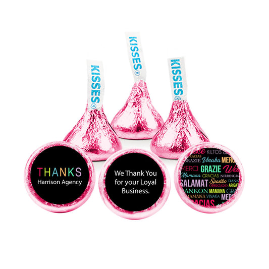 Personalized Thank You in all Languages Hershey's Kisses