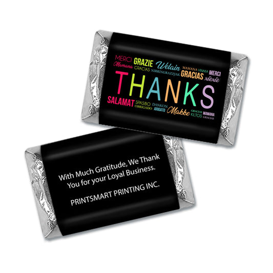 Business Thank You Personalized Hershey's Miniatures Thanks Languages