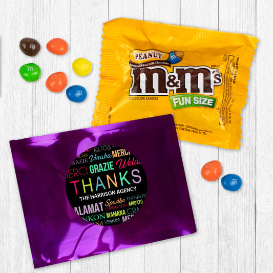 Personalized Business Thanks Languages Peanut M&Ms