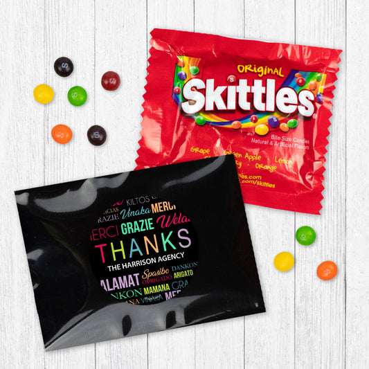 Personalized Business Thanks Languages Skittles