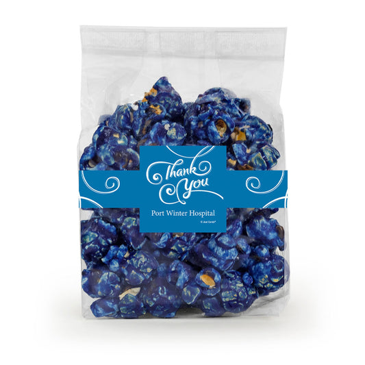 Personalized Thank You Swirls Candy Coated Popcorn 3.5oz Bag