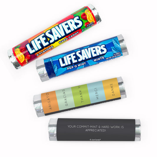 Personalized Thank You Multi Language Lifesavers Rolls (20 Rolls)