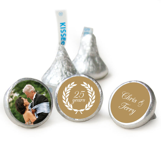 Anniversary Personalized Hershey's Kisses Then & Now Photo Assembled Kisses