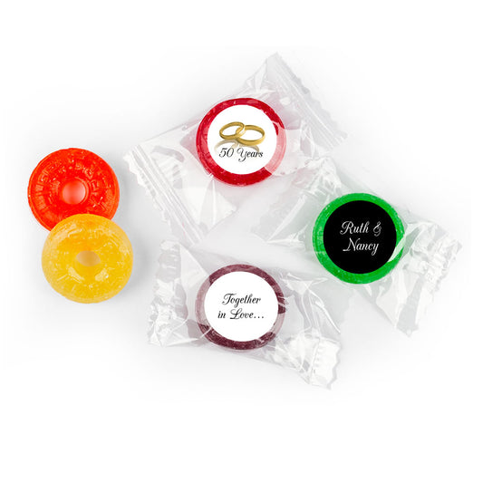 Anniversary Personalized LifeSavers 5 Flavor Hard Candy 50th Rings (300 Pack)