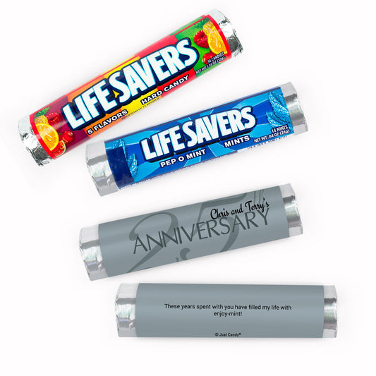 Personalized Anniversary 25th Lifesavers Rolls (20 Rolls)