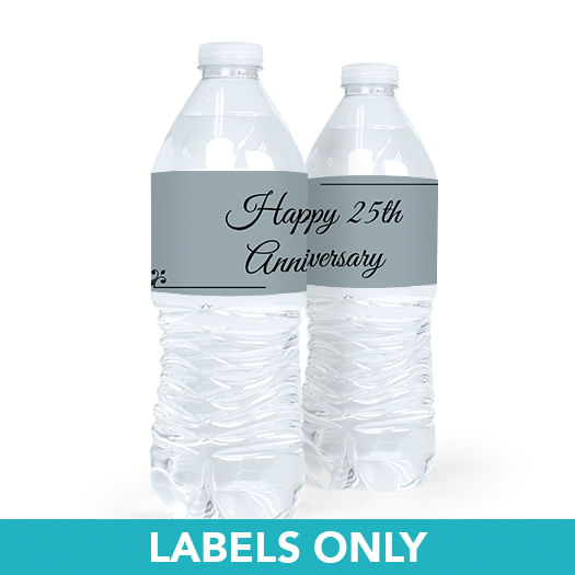 Anniversary 25th Simple Truth Water Bottle Sticker Labels (5 Labels)