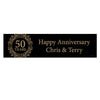 Personalized Golden 50th Anniversary 5 Ft. Banner