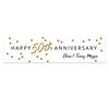 Personalized Gold Dots Anniversary 5 Ft. Banner