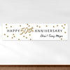 Personalized Gold Dots Anniversary 5 Ft. Banner