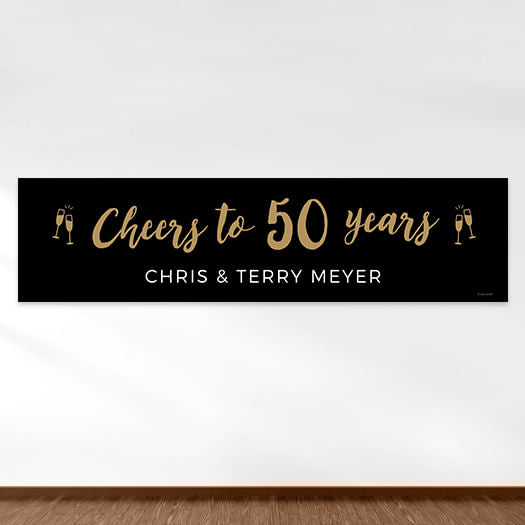 Personalized Cheers Anniversary 5 Ft. Banner