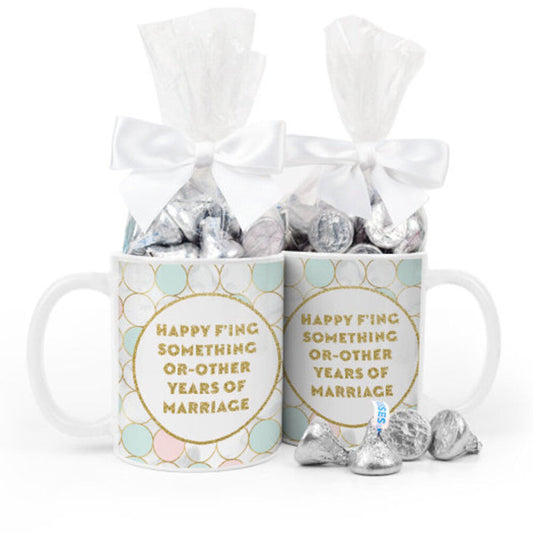 Anniversary Years of Marriage 11oz Mug with Hershey's Kisses