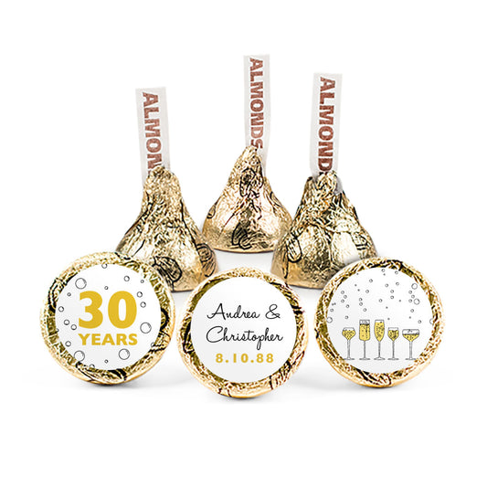 Personalized Anniversary Cheers to Love Hershey's Kisses