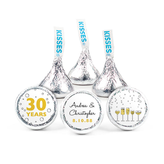 Personalized Anniversary Cheers to Love Hershey's Kisses