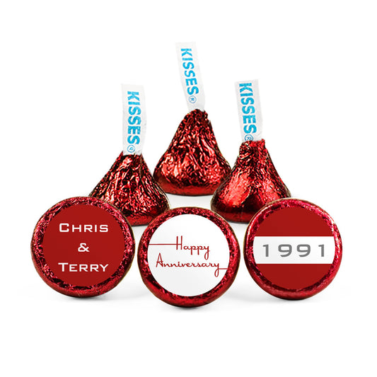 Personalized Anniversary Retro Hershey's Kisses