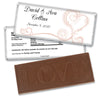 Personalized Wedding Reception Favors Embossed Just Married Chocolate Bar