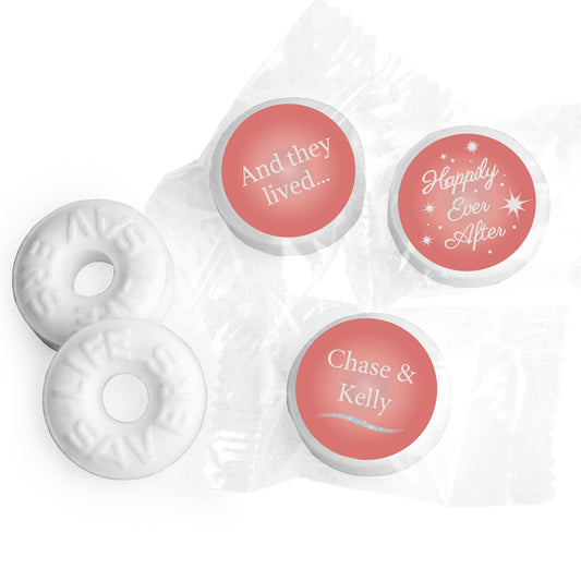 Wedding Favor Personalized Life Savers Mints "Happily Ever After"