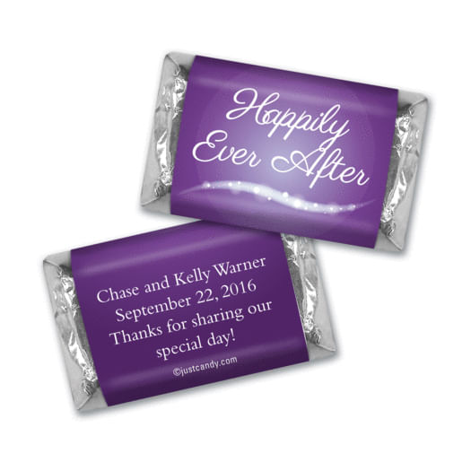 Wedding Favor Personalized Hershey's Miniatures Wrappers "Happily Ever After"