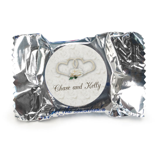 Wedding Favor Personalized York Peppermint Patties Two Hearts Lord's Blessing - pack of 70