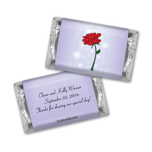 Wedding Favor Personalized Hershey's Miniatures Beauty and Beast Rose