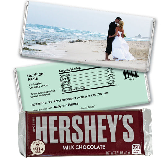 Wedding Favor Personalized Hershey's Milk Chocolate Bar Full Photo