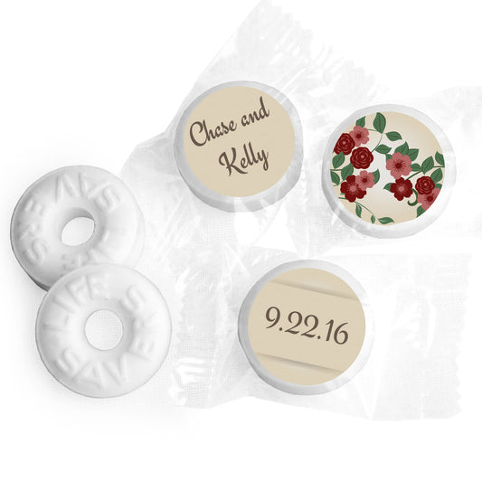 Wedding Favor Personalized Life Savers Mints Boho Wedding Flowers