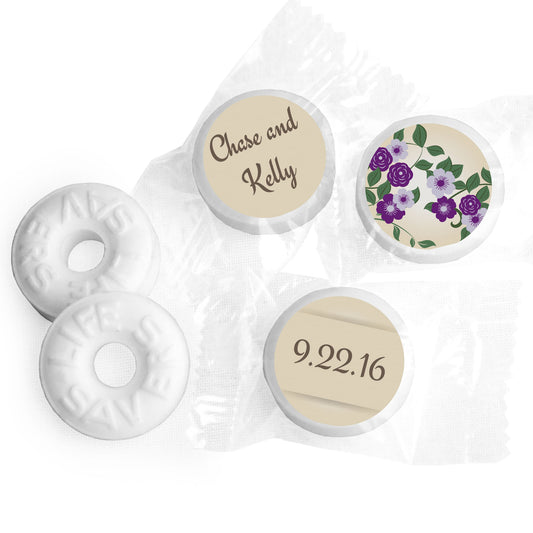 Wedding Favor Personalized Life Savers Mints Boho Wedding Flowers