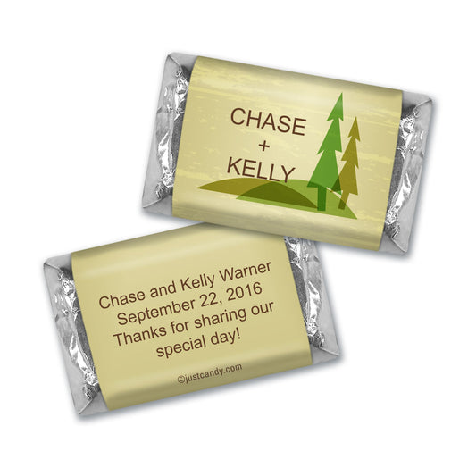 Wedding Favor Personalized Hershey's Miniatures Forest