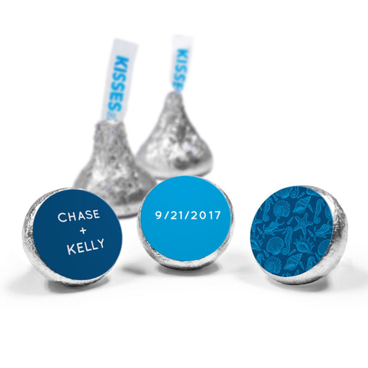 Personalized Hershey's Kisses Ocean Animals Wedding Favors