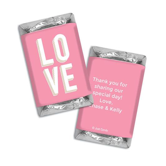 Personalized Hershey's Miniatures Bold Love Wedding Favors