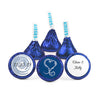 Personalized Wedding Blue Swirled Hearts Deluxe Candy Buffet