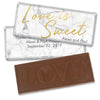 Personalized Wedding Love is Sweet Marble Embossed Chocolate Bar