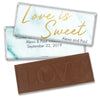 Personalized Wedding Love is Sweet Marble Embossed Chocolate Bar