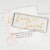 Personalized Wedding Love is Sweet Marble Chocolate Bar Wrappers