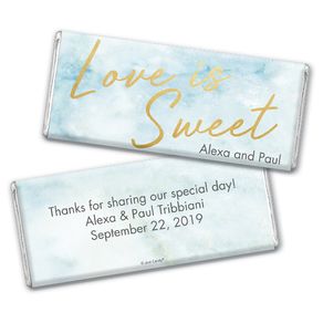 Personalized Wedding Love is Sweet Marble Hershey's Milk Chocolate Bar & Wrapper