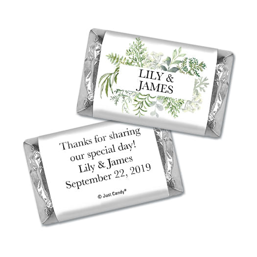 Personalized Wedding Hershey's Miniatures Botanical Love