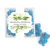 Personalized Wedding Botanical Greenery JUST CANDY Favor Cube with Gummy Bears