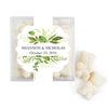 Personalized Wedding Botanical Greenery JUST CANDY Favor Cube with Gummy Bears