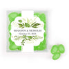 Personalized Wedding Botanical Greenery JUST CANDY Favor Cube with Jelly Belly Jelly Beans