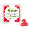 Personalized Wedding Botanical Greenery JUST CANDY Favor Cube with JC Minis