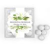 Personalized Wedding Botanical Greenery JUST CANDY Favor Cube with JC Minis