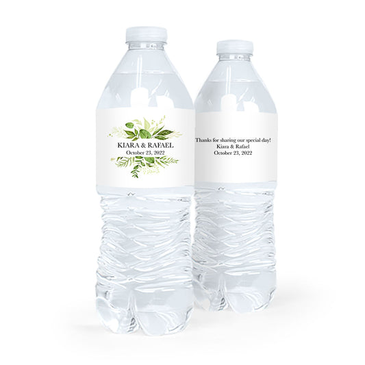 Personalized Wedding Happily Ever After Water Bottle Labels (5 Labels)