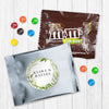 Personalized Wedding Botanicals Greenery Milk Chocolate M&Ms Favor Bag