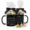 Personalized Wedding Filigree Pattern 11oz Mug with Hershey's Kisses