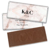 Personalized Wedding Geometric Marble Embossed Chocolate Bar & Wrapper