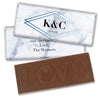 Personalized Wedding Geometric Marble Embossed Chocolate Bar & Wrapper