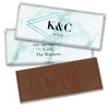 Personalized Wedding Geometric Marble Embossed Chocolate Bar & Wrapper