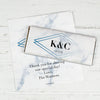 Personalized Wedding Geometric Marble Chocolate Bar Wrappers